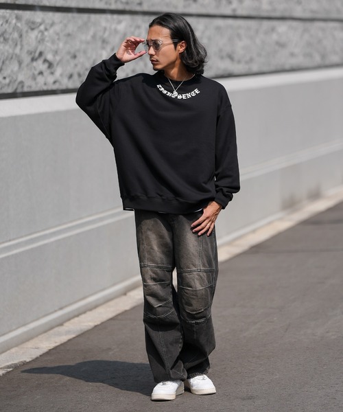 SIDEWAY STANCE(サイドウェイスタンス)の「【SIDEWAY STANCE】ロゴ プリント スウェット トレーナー(スウェット・メンズ・ホワイト系/ホワイト/ブラック/ブラック系/ライトグレー系/グレー・LARGE/MEDIUM/SMALL/X-LARGE)」の15枚目の写真