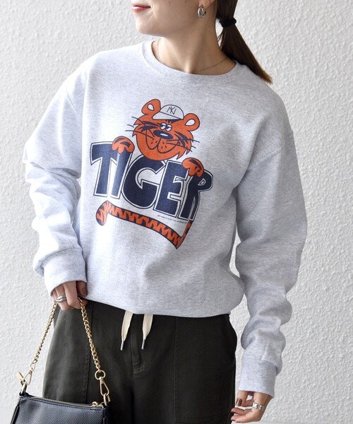 The BOOK STORE:〈洗濯機可能〉タイガー プリント 裏起毛 スウェット