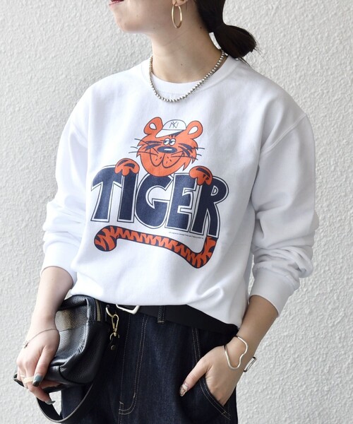 The BOOK STORE:〈洗濯機可能〉タイガー プリント 裏起毛 スウェット