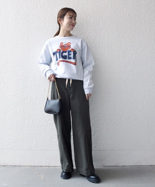 The BOOK STORE:〈洗濯機可能〉タイガー プリント 裏起毛 スウェット