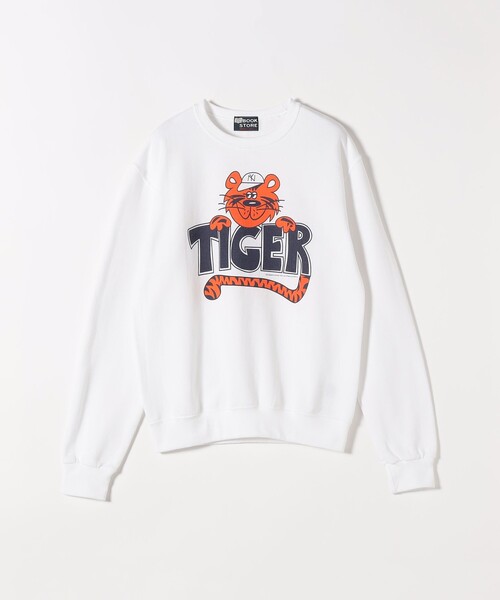 SHIPS any（シップス エニィ）の「The BOOK STORE:〈洗濯機可能〉タイガー プリント 裏起毛 スウェット（Tシャツ/カットソー・レディース・ホワイト/ライトグレー・ONE SIZE）」の5枚目の写真