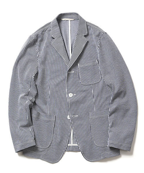 専用　ビームスプラス　3B シアサッカー　テーラードジャケット　ブレザー Engineered Garments エンジニアードガーメンツ BEAMS PLUS