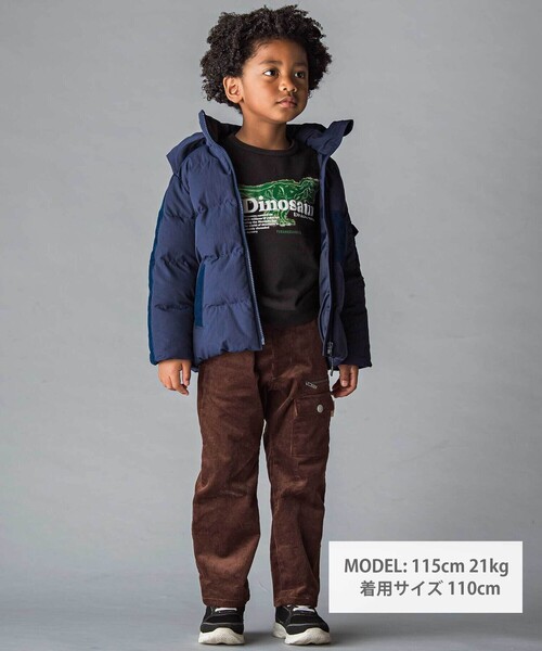 WASK（ワスク）の「袖ライン中綿ジャケット(100~160cm)（ダウンジャケット/コート・キッズ・ネイビー/ブラック・130cm/160cm/140cm/150cm）」の5枚目の写真