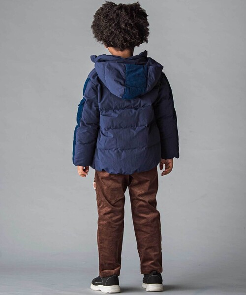 WASK（ワスク）の「袖ライン中綿ジャケット(100~160cm)（ダウンジャケット/コート・キッズ・ネイビー/ブラック・130cm/160cm/140cm/150cm）」の6枚目の写真