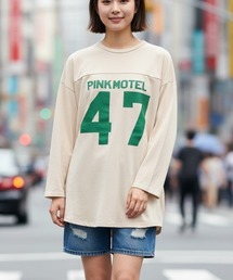 【HANEI/ハンエイ】Pink Motel Foot Ball Tee/ナンバリングフットボールTシャツ