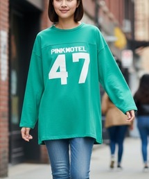 【HANEI/ハンエイ】Pink Motel Foot Ball Tee/ナンバリングフットボールTシャツ