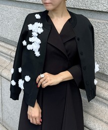 JENNE（ジェンヌ）の「フラワーモチーフ付カーディガン（カーディガン/ボレロ）」