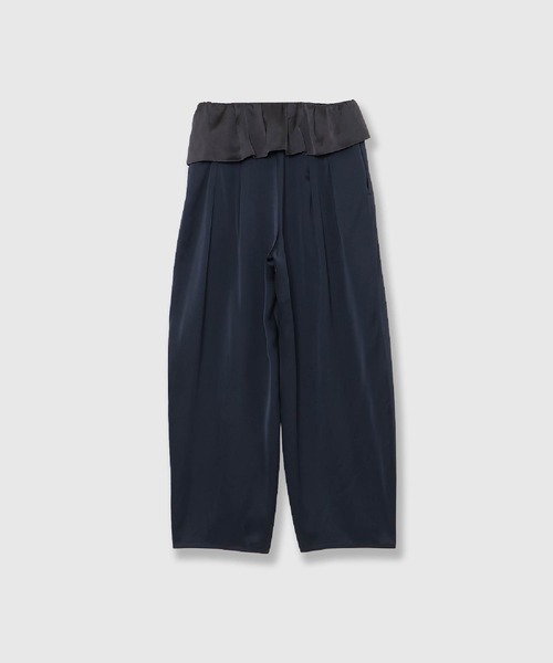 THINGS THAT MATTER（シングス ザット マター）の「PEPLUM SATIN EASY PANTS / ペプラム サテン イージー パンツ（その他パンツ・レディース・ブラウン/ネイビー/ブラック・1/2）」の20枚目の写真