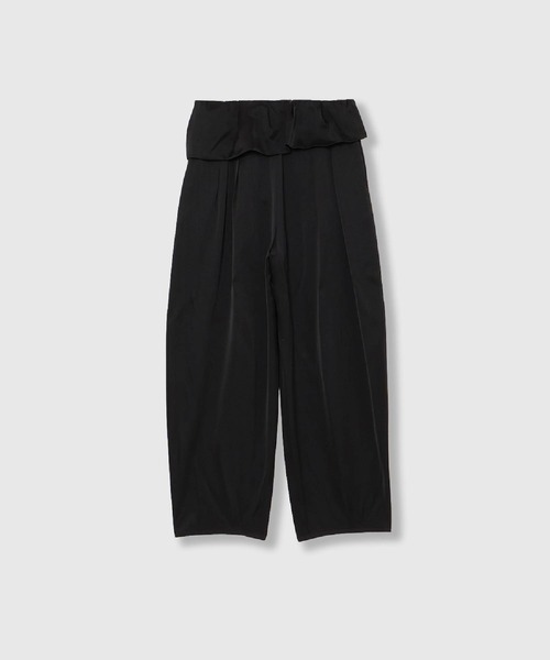 THINGS THAT MATTER(シングス ザット マター)の「PEPLUM SATIN EASY PANTS / ペプラム サテン イージー パンツ(その他パンツ・レディース・ブラウン/ネイビー/ブラック・1/2)」の21枚目の写真