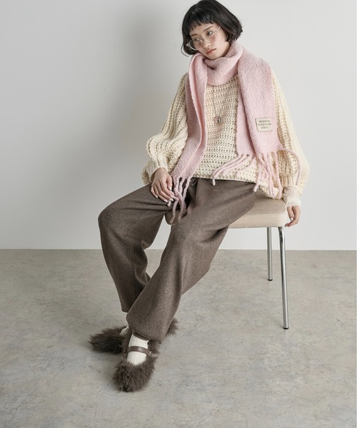 THE YOn（ザヨン）の「ニットジョガーパンツ（その他パンツ・レディース・グレー/アイボリー/ブラウン・FREE）」の3枚目の写真