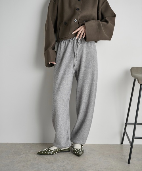 THE YOn（ザヨン）の「ニットジョガーパンツ（その他パンツ・レディース・グレー/アイボリー/ブラウン・FREE）」の4枚目の写真