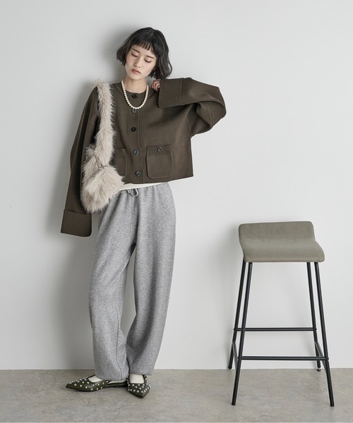 THE YOn（ザヨン）の「ニットジョガーパンツ（その他パンツ・レディース・グレー/アイボリー/ブラウン・FREE）」の9枚目の写真