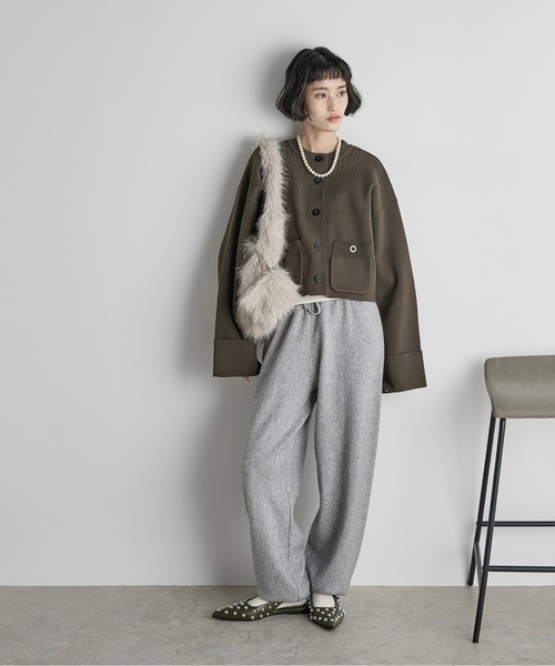 THE YOn（ザヨン）の「ニットジョガーパンツ（その他パンツ・レディース・グレー/アイボリー/ブラウン・FREE）」の10枚目の写真