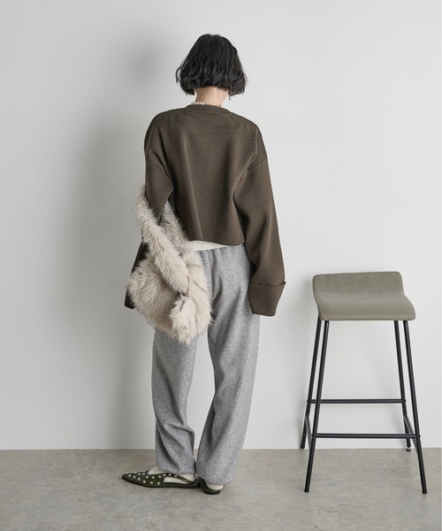 THE YOn（ザヨン）の「ニットジョガーパンツ（その他パンツ・レディース・グレー/アイボリー/ブラウン・FREE）」の13枚目の写真