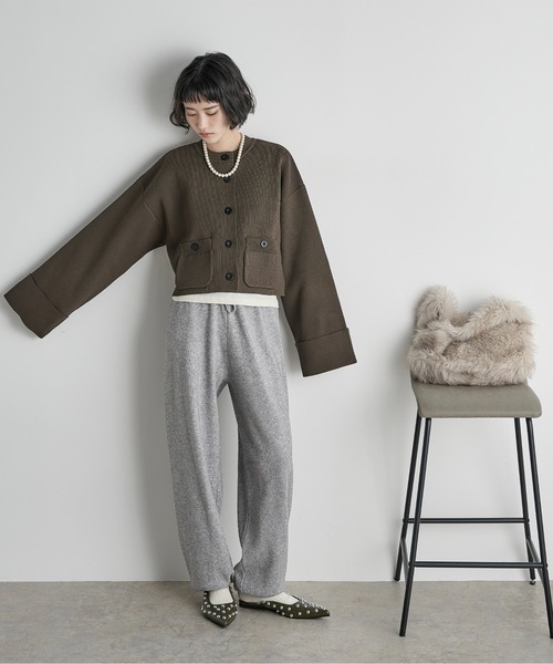 THE YOn（ザヨン）の「ニットジョガーパンツ（その他パンツ・レディース・グレー/アイボリー/ブラウン・FREE）」の14枚目の写真