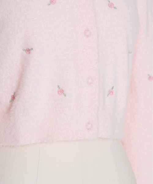 Fiorforte(フィオルフォルテ)の「petit rose cardigan(カーディガン/ボレロ・レディース・ピンク/ホワイト・MEDIUM)」の16枚目の写真