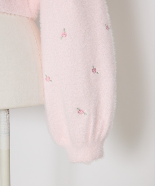 Fiorforte(フィオルフォルテ)の「petit rose cardigan(カーディガン/ボレロ・レディース・ピンク/ホワイト・MEDIUM)」の17枚目の写真