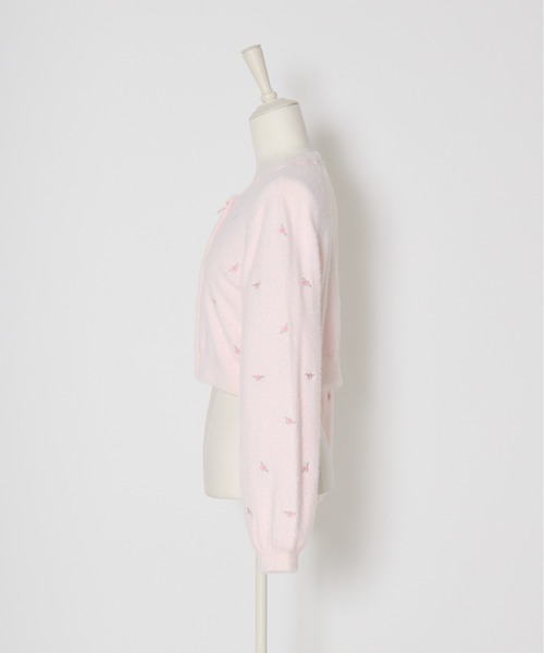 Fiorforte(フィオルフォルテ)の「petit rose cardigan(カーディガン/ボレロ・レディース・ピンク/ホワイト・MEDIUM)」の11枚目の写真