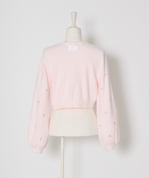 Fiorforte(フィオルフォルテ)の「petit rose cardigan(カーディガン/ボレロ・レディース・ピンク/ホワイト・MEDIUM)」の12枚目の写真