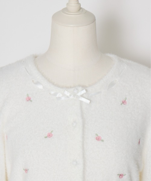 Fiorforte(フィオルフォルテ)の「petit rose cardigan(カーディガン/ボレロ・レディース・ピンク/ホワイト・MEDIUM)」の20枚目の写真