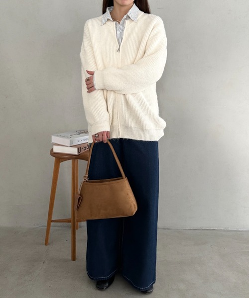 wears(ウェアーズ)の「ポーチ/サングラスホルダー付きスウェード風ワンハンドルバッグ(ハンドバッグ・レディース・キャメル/マスタード/ブラウン/グリーン/ブラック・FREE)」の17枚目の写真
