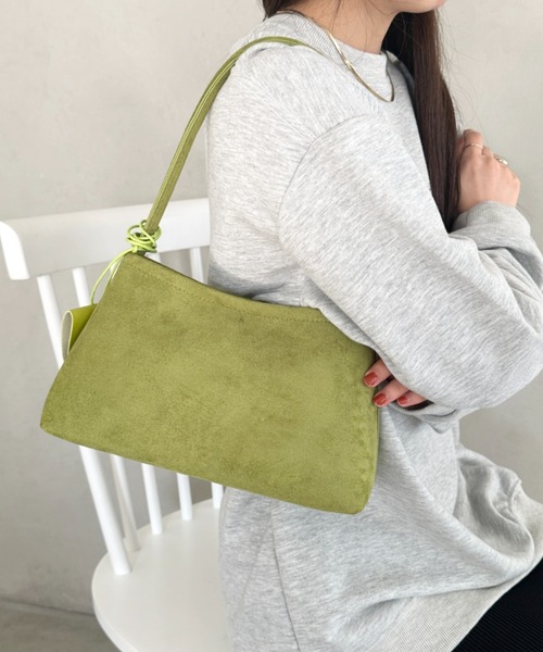 セール】ポーチ/サングラスホルダー付きスウェード風ワンハンドル