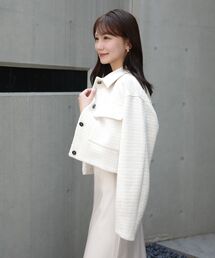 cle blatt（クレブラット）の「コンビツイードジャケット（ブルゾン）」