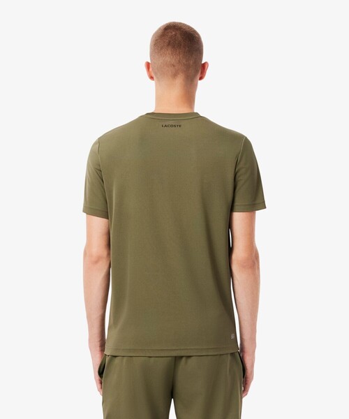 LACOSTE(ラコステ)の「ラケットグラフィックウルトラドライTシャツ(Tシャツ/カットソー・メンズ・オリーブ/オフホワイト・3/4/5)」の4枚目の写真