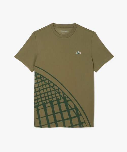 LACOSTE(ラコステ)の「ラケットグラフィックウルトラドライTシャツ(Tシャツ/カットソー・メンズ・オリーブ/オフホワイト・3/4/5)」の5枚目の写真