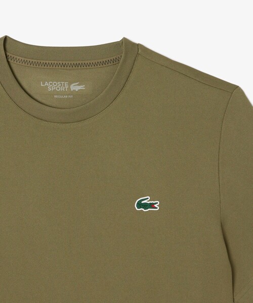LACOSTE(ラコステ)の「ラケットグラフィックウルトラドライTシャツ(Tシャツ/カットソー・メンズ・オリーブ/オフホワイト・3/4/5)」の6枚目の写真