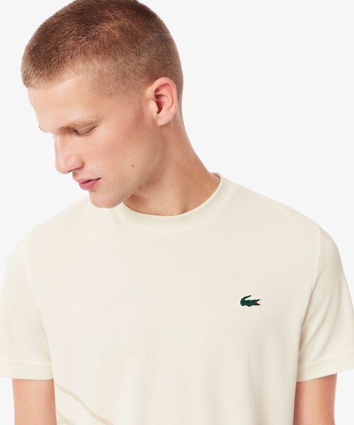 LACOSTE(ラコステ)の「ラケットグラフィックウルトラドライTシャツ(Tシャツ/カットソー・メンズ・オリーブ/オフホワイト・3/4/5)」の10枚目の写真