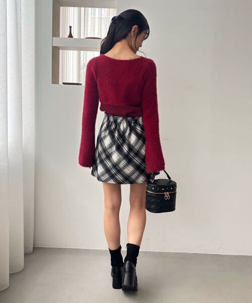 MAJESTIC LEGON（マジェスティックレゴン）の「リボンボレロドッキングニット（ニット/セーター・レディース・ブラック系その他/ホワイト系その他2/ピンク/チャコールグレー/ボルドー/グレー系その他・MEDIUM）」の20枚目の写真