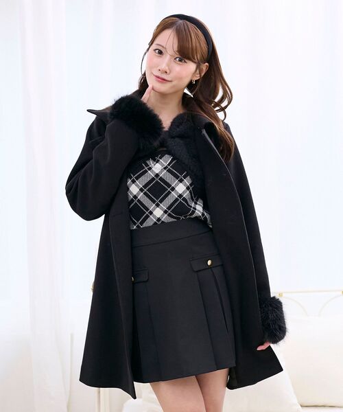 MAJESTIC LEGON（マジェスティックレゴン）の「リボンボレロドッキングニット（ニット/セーター・レディース・ブラック系その他/ホワイト系その他2/ピンク/チャコールグレー/ボルドー/グレー系その他・MEDIUM）」の12枚目の写真