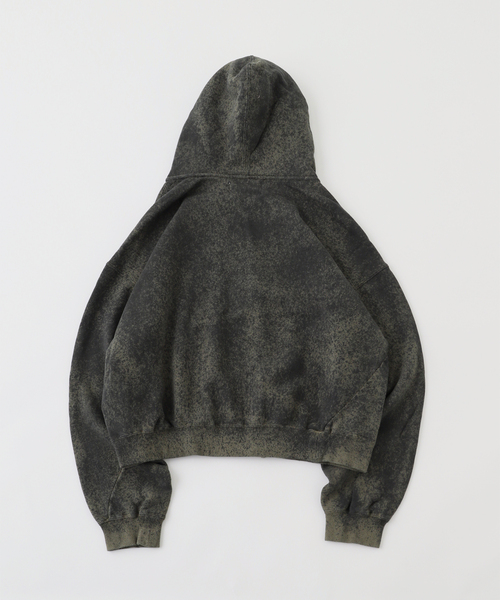 NOMA t.d.（ノーマティーディー）の「NOMARHYTHM TEXTILE (ノーマリズム テキスタイル) Hand Dye Twist パーカー（パーカー・メンズ・グリーン・2/3）」の2枚目の写真