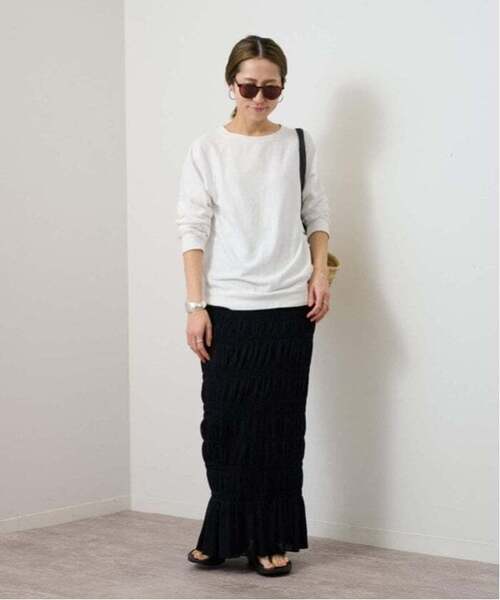 FRAMeWORK(フレームワーク)の「≪追加≫NEWスラブベアテンプルオーバー 3(Tシャツ/カットソー・レディース・グレー/ホワイト/スミクロ・FREE)」の9枚目の写真