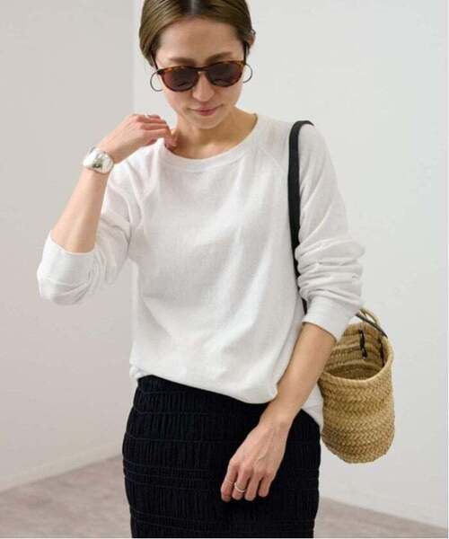 FRAMeWORK(フレームワーク)の「≪追加≫NEWスラブベアテンプルオーバー 3(Tシャツ/カットソー・レディース・グレー/ホワイト/スミクロ・FREE)」の10枚目の写真