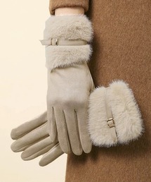 Miniministore(ミニミニストア)のファー付き手袋 スエード調 防寒手袋秋冬(手袋)