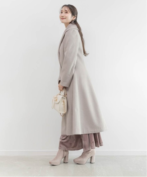 RANDA（ランダ）の「2WAY ショールカラーロングコート（チェスターコート・レディース・アイボリー/ブラック・0/1）」の11枚目の写真