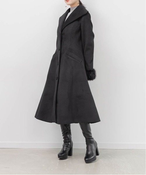 RANDA（ランダ）の「2WAY ショールカラーロングコート（チェスターコート・レディース・アイボリー/ブラック・0/1）」の22枚目の写真