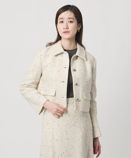 シルクネップ ツイードライク ジャケット（テーラードジャケット