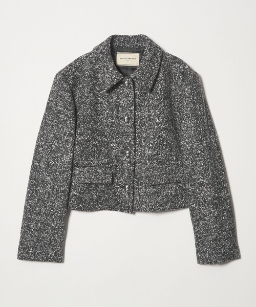 セール】シルクネップ ツイードライク ジャケット（テーラード