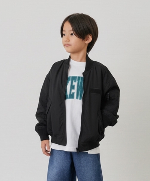 GLAZOS（グラソス）の「【SKIT0LY】【リバーシブル】MA-1（MA-1・キッズ・ブラック/カーキ・100cm/110cm/120cm/130cm/140cm）」の2枚目の写真