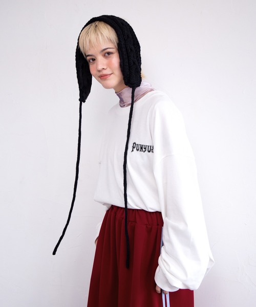 PUNYUS（プニュズ）の「PUNYUSロゴロンＴ（Tシャツ/カットソー・レディース・ブラック/ホワイト/サックスブルー・1/2/3/4/5）」の22枚目の写真