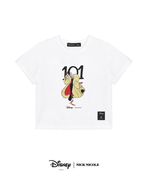 NICK&NICOLE(ニックアンドニコール)の「DISNEY 101 CRUELLA CROP TOP_WHITE(Tシャツ/カットソー・レディース・その他・FREE)」の4枚目の写真