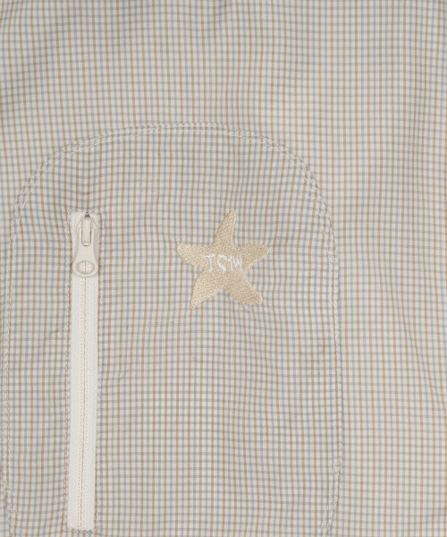 THECOLDESTMOMENT（ザコールデストモーメント）の「TCM starfish mini check windstopper (beige)（ナイロンジャケット・レディース・その他・SMALL/MEDIUM/LARGE）」の4枚目の写真