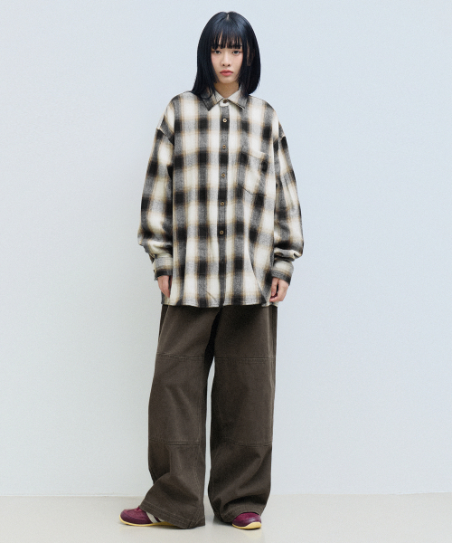F.ILLUMINATE(フィルミネイト)の「フェイドチェックシャツ-ブラウン(シャツ/ブラウス・レディース・その他・SMALL/MEDIUM/LARGE)」の4枚目の写真