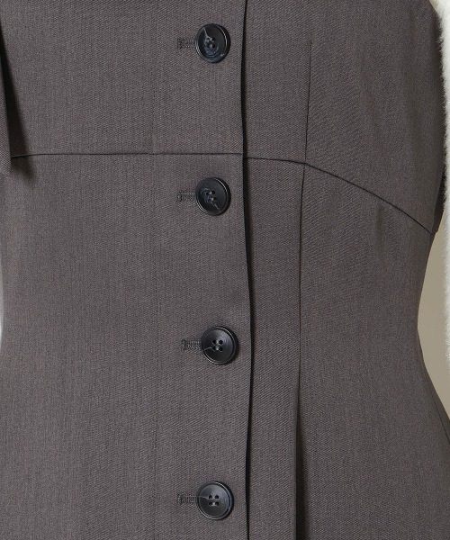WILLSELECTION(ウィルセレクション)の「アシンメトリーリボンショルダーワンピース(ワンピース・レディース・モカ/チャコールグレー/ブラック系その他・FREE)」の17枚目の写真