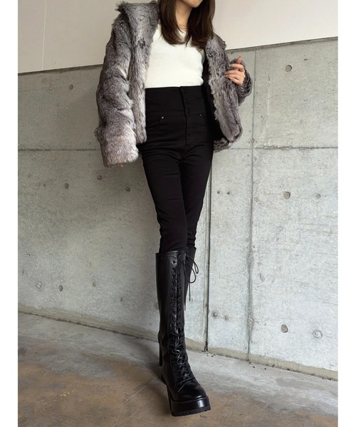 EGOIST（エゴイスト）の「ニュアンスカラーファーコート（その他アウター・レディース・グレー・FREE）」の21枚目の写真