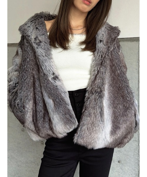 EGOIST（エゴイスト）の「ニュアンスカラーファーコート（その他アウター・レディース・グレー・FREE）」の8枚目の写真
