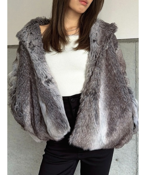 EGOIST（エゴイスト）の「ニュアンスカラーファーコート（その他アウター・レディース・グレー・FREE）」の9枚目の写真